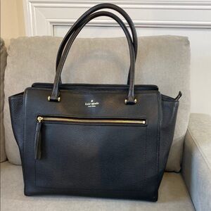 Kate Spade Black Leather Tote Bag
